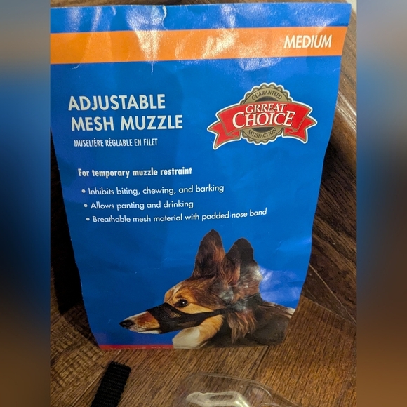 New ADJUSTABLE MESH MUZZLE GRREAT CHOICE size M 24-48 Lb - Picture 4 of 10